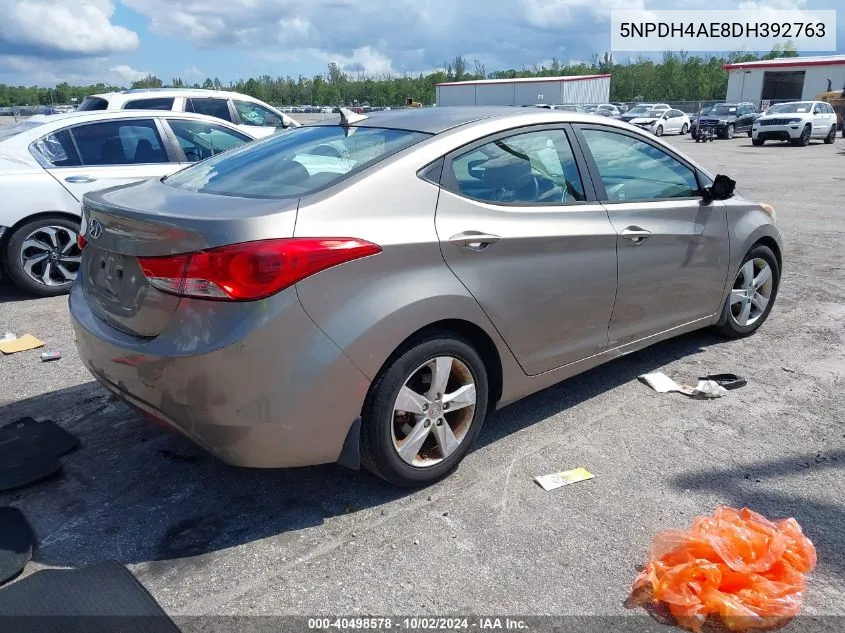 2013 Hyundai Elantra Gls VIN: 5NPDH4AE8DH392763 Lot: 40498578