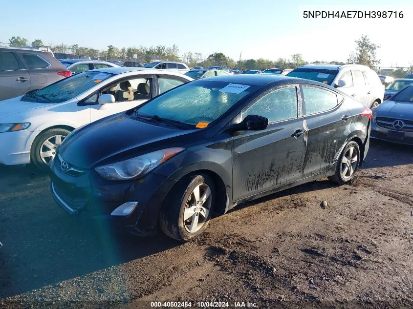 2013 Hyundai Elantra Gls/Limited VIN: 5NPDH4AE7DH398716 Lot: 40502484