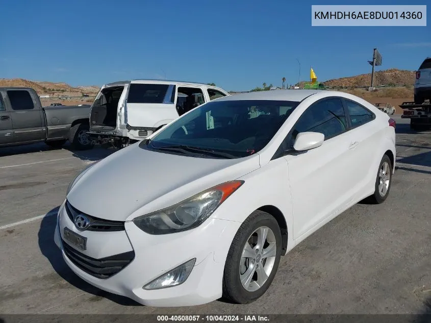 2013 Hyundai Elantra Gs VIN: KMHDH6AE8DU014360 Lot: 40508057