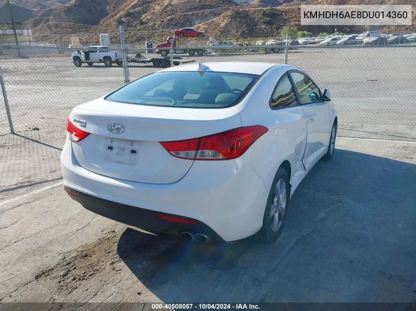 KMHDH6AE8DU014360 2013 Hyundai Elantra Gs