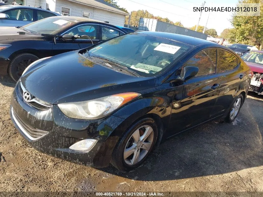 2013 Hyundai Elantra Gls VIN: 5NPDH4AE4DH312018 Lot: 40521769