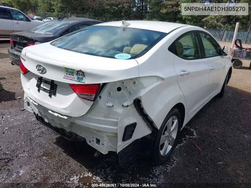 2013 Hyundai Elantra Gls VIN: 5NPDH4AE1DH305270 Lot: 40526261