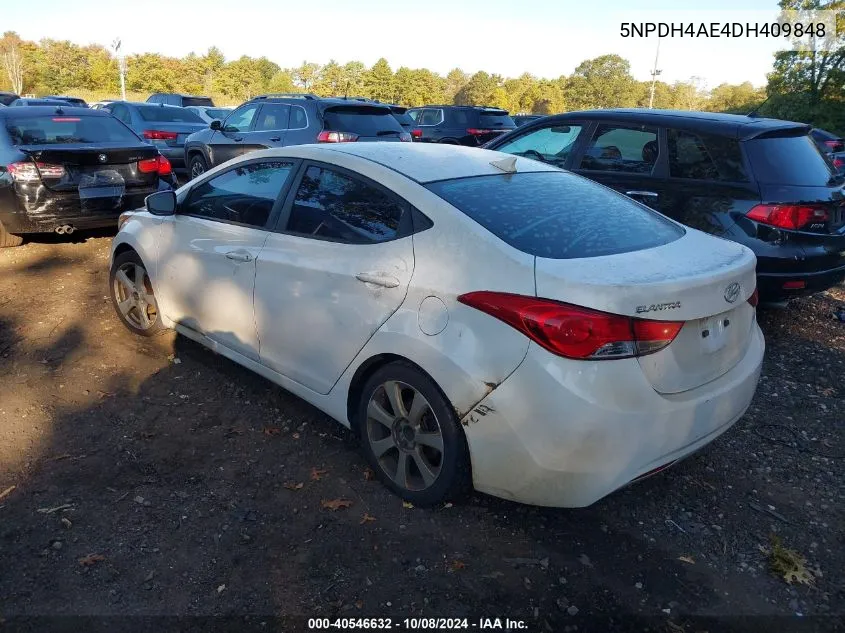 2013 Hyundai Elantra Limited VIN: 5NPDH4AE4DH409848 Lot: 40546632