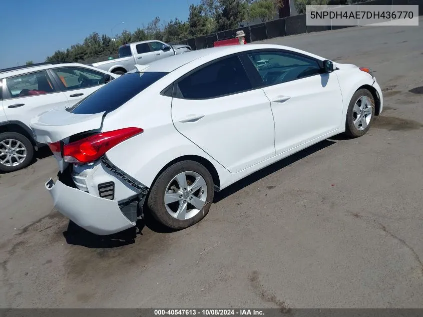 2013 Hyundai Elantra Gls VIN: 5NPDH4AE7DH436770 Lot: 40547613