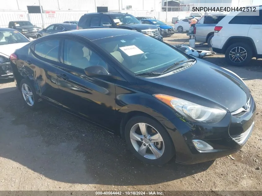 5NPDH4AE4DH442512 2013 Hyundai Elantra Gls