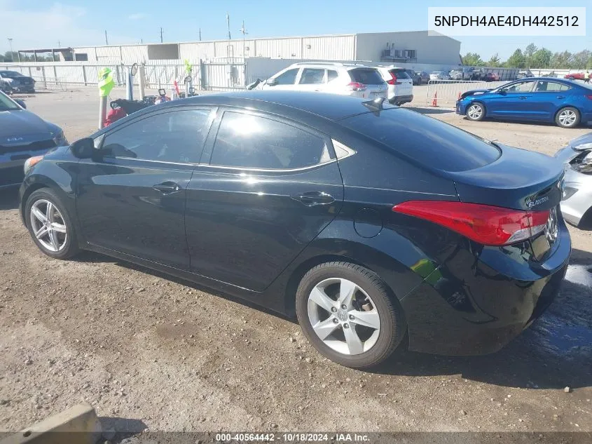 2013 Hyundai Elantra Gls VIN: 5NPDH4AE4DH442512 Lot: 40564442