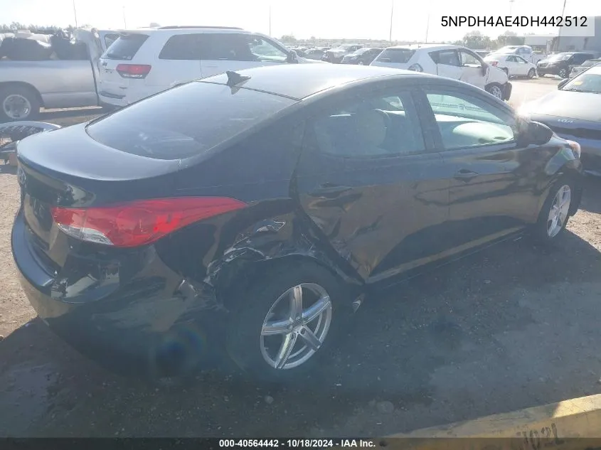 5NPDH4AE4DH442512 2013 Hyundai Elantra Gls