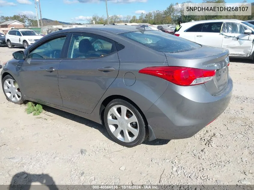 5NPDH4AE1DH268107 2013 Hyundai Elantra Limited