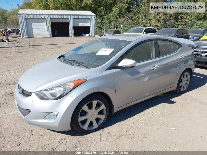 2013 Hyundai Elantra Limited VIN: KMHDH4AE1DU787529 Lot: 40582579