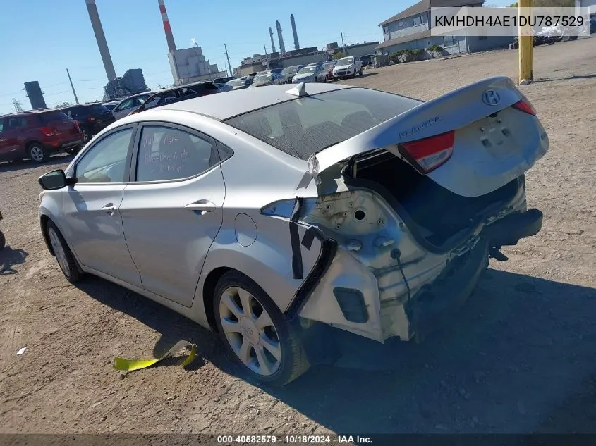 2013 Hyundai Elantra Limited VIN: KMHDH4AE1DU787529 Lot: 40582579