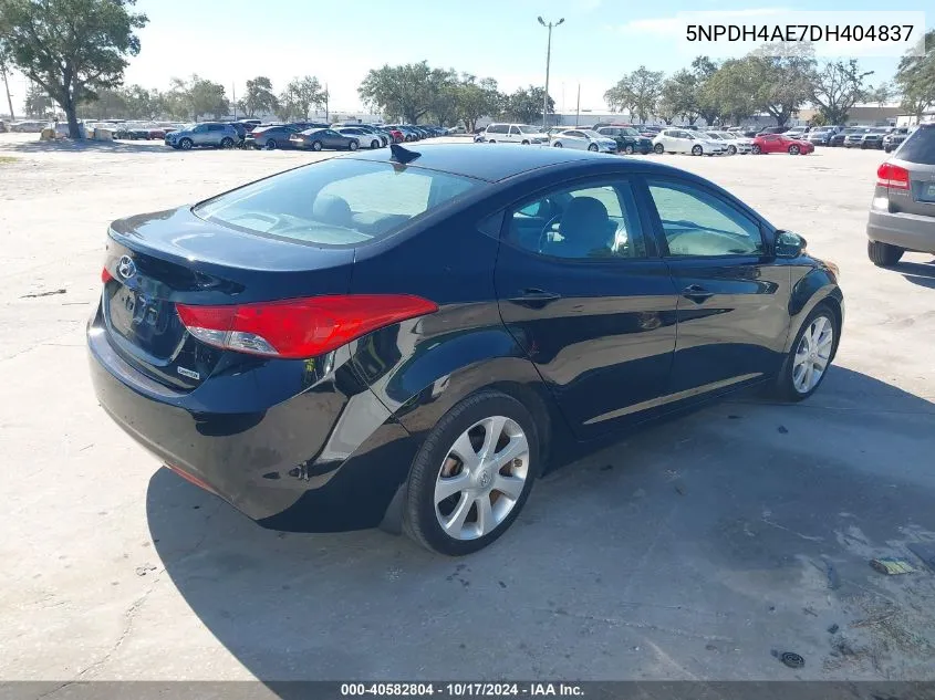 5NPDH4AE7DH404837 2013 Hyundai Elantra Limited