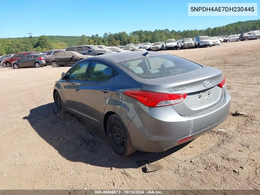 2013 Hyundai Elantra Gls VIN: 5NPDH4AE7DH230445 Lot: 40586673