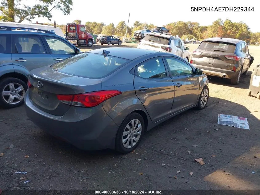 5NPDH4AE7DH229344 2013 Hyundai Elantra Gls