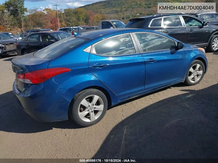 2013 Hyundai Elantra Gls VIN: KMHDH4AE7DU004049 Lot: 40595176