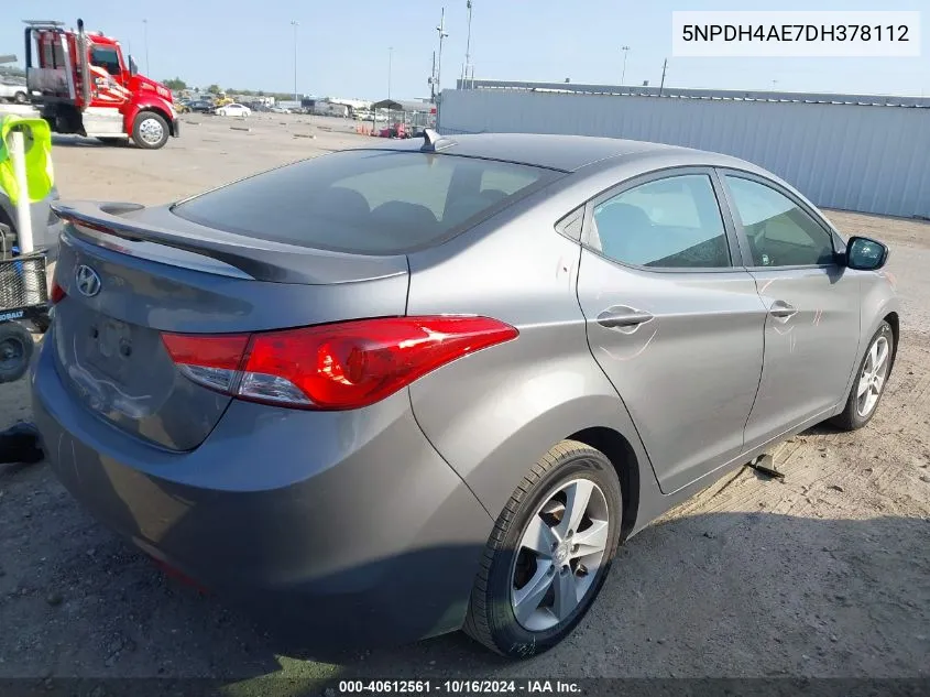 2013 Hyundai Elantra Gls VIN: 5NPDH4AE7DH378112 Lot: 40612561