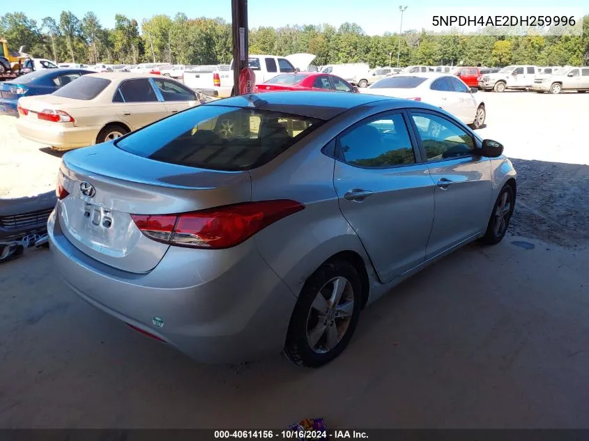 2013 Hyundai Elantra Gls VIN: 5NPDH4AE2DH259996 Lot: 40614156