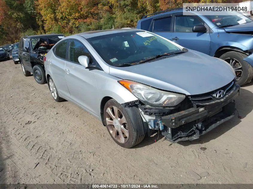 2013 Hyundai Elantra Limited VIN: 5NPDH4AE2DH194048 Lot: 40614723