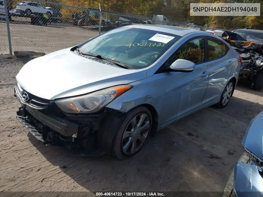 5NPDH4AE2DH194048 2013 Hyundai Elantra Limited