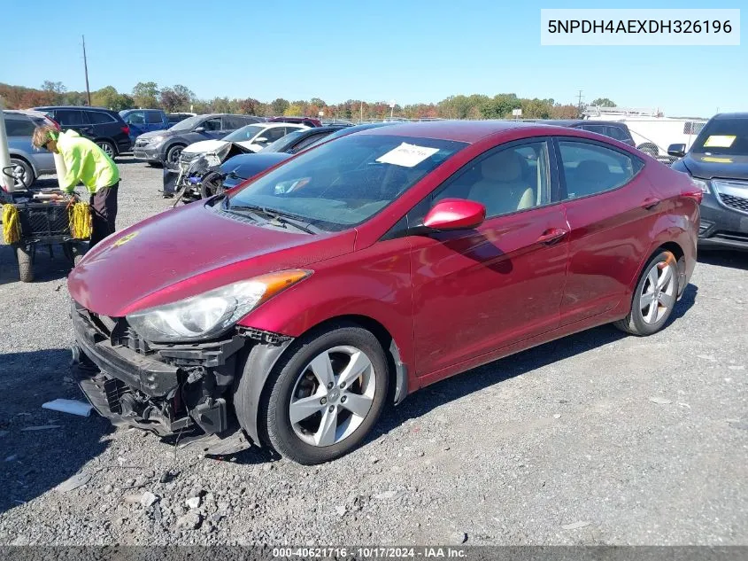 2013 Hyundai Elantra Gls VIN: 5NPDH4AEXDH326196 Lot: 40621716