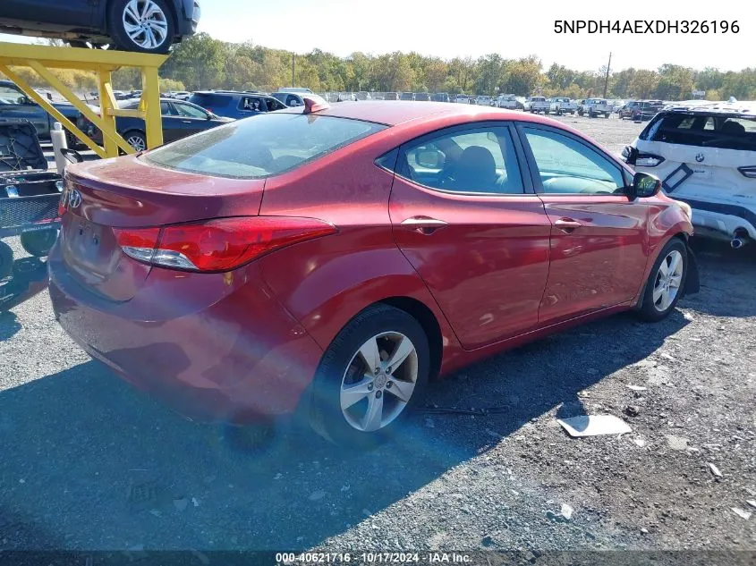 5NPDH4AEXDH326196 2013 Hyundai Elantra Gls