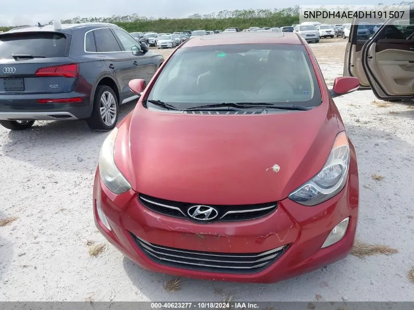 5NPDH4AE4DH191507 2013 Hyundai Elantra Limited