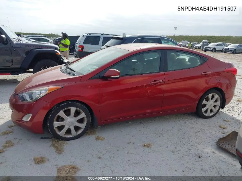 2013 Hyundai Elantra Limited VIN: 5NPDH4AE4DH191507 Lot: 40623277