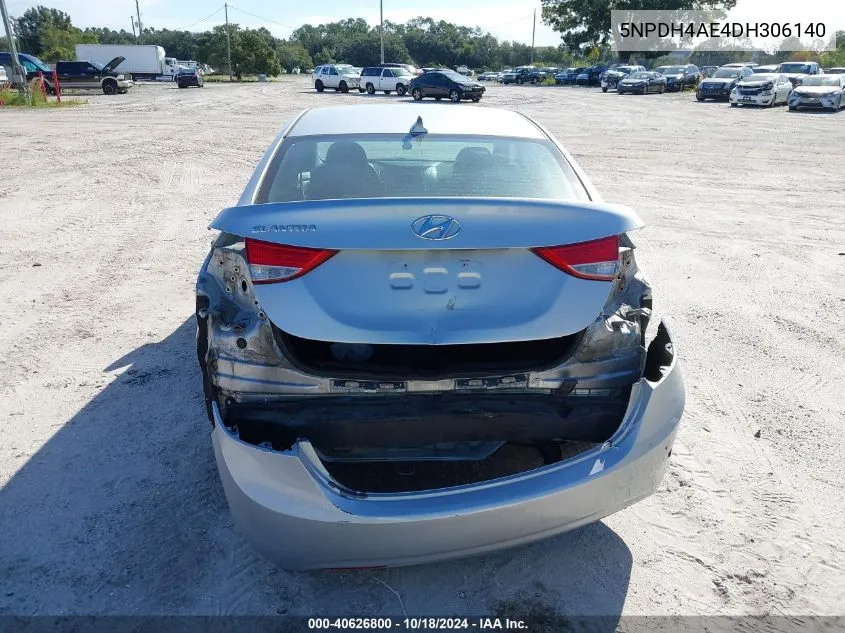 2013 Hyundai Elantra Gls VIN: 5NPDH4AE4DH306140 Lot: 40626800