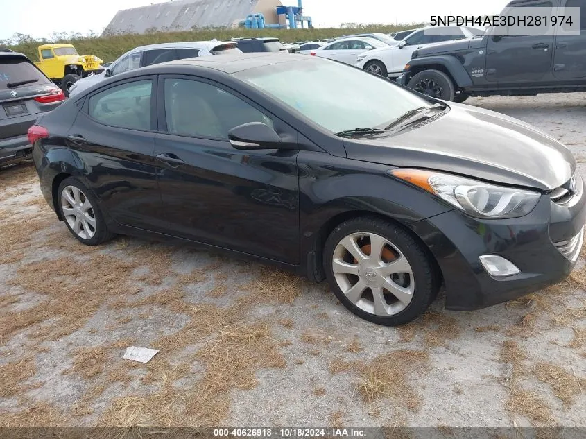 2013 Hyundai Elantra Limited VIN: 5NPDH4AE3DH281974 Lot: 40626918