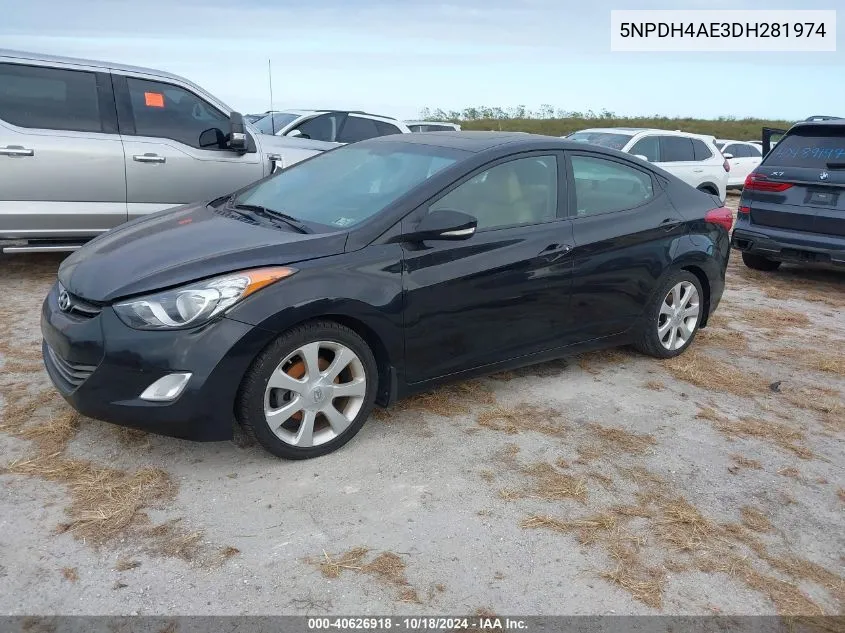 5NPDH4AE3DH281974 2013 Hyundai Elantra Limited