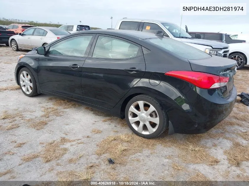 5NPDH4AE3DH281974 2013 Hyundai Elantra Limited