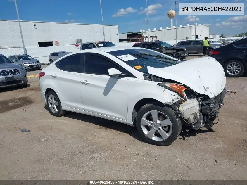 2013 Hyundai Elantra Gls VIN: 5NPDH4AE0DH422029 Lot: 40629459