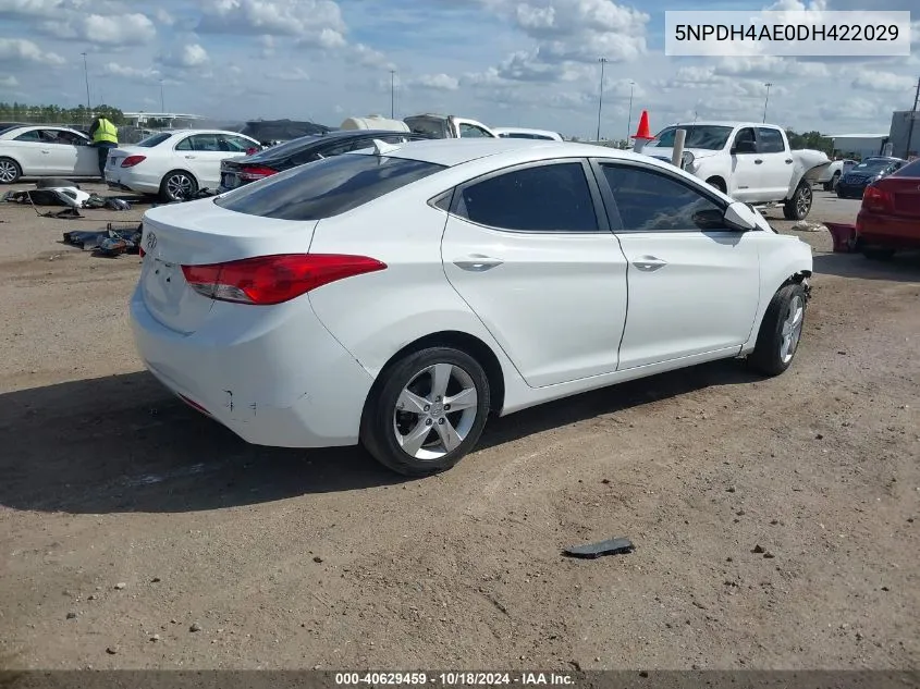 2013 Hyundai Elantra Gls VIN: 5NPDH4AE0DH422029 Lot: 40629459