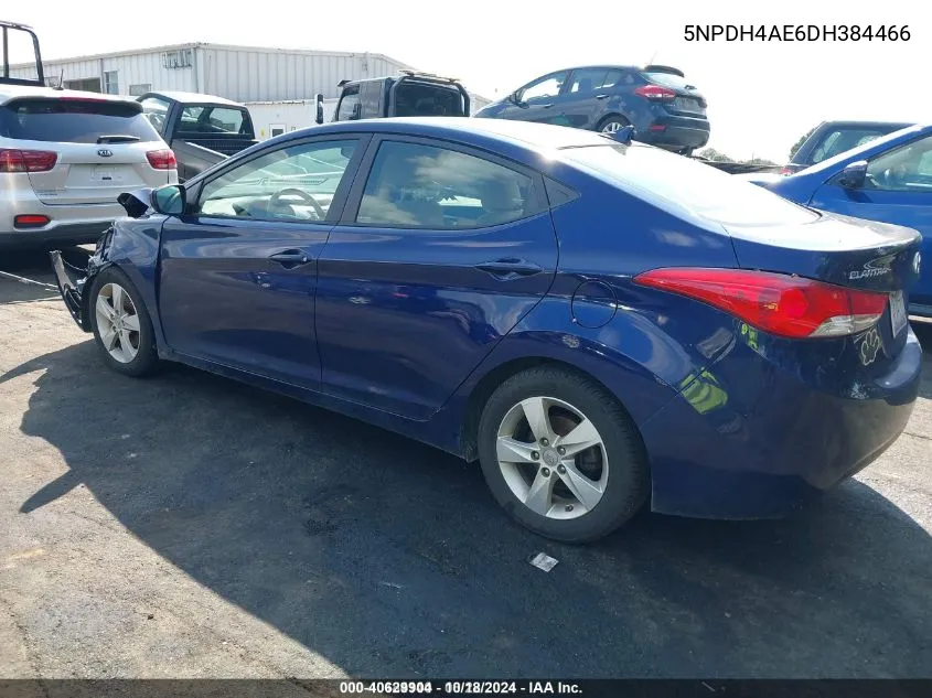 2013 Hyundai Elantra Gls VIN: 5NPDH4AE6DH384466 Lot: 40629904