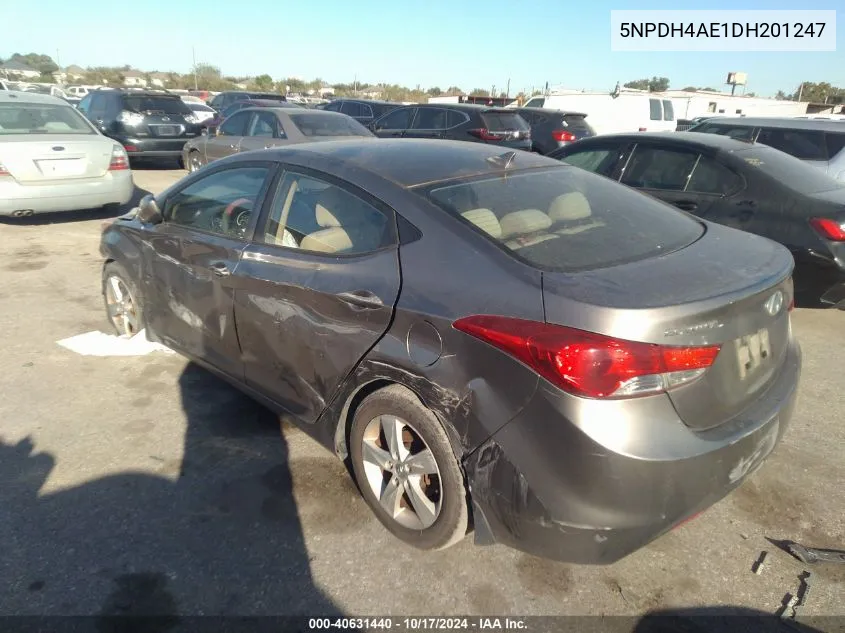 2013 Hyundai Elantra Gls VIN: 5NPDH4AE1DH201247 Lot: 40631440