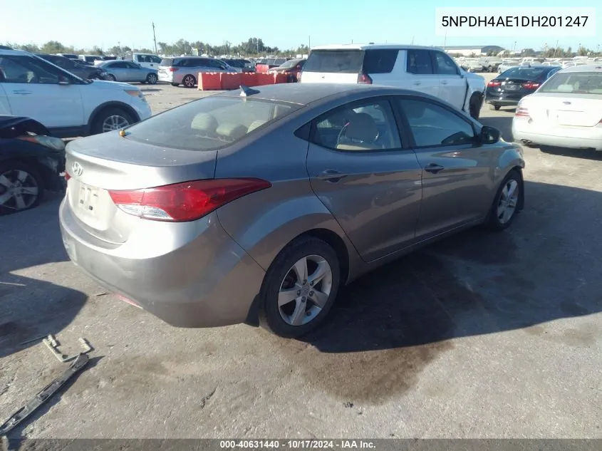 2013 Hyundai Elantra Gls VIN: 5NPDH4AE1DH201247 Lot: 40631440