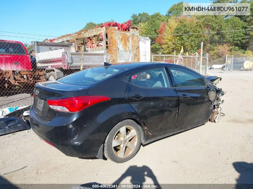 2013 Hyundai Elantra Gls VIN: KMHDH4AE8DU961077 Lot: 40632341