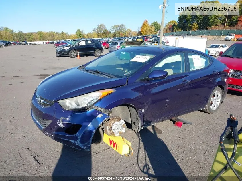 2013 Hyundai Elantra Gls VIN: 5NPDH4AE6DH236706 Lot: 40637424