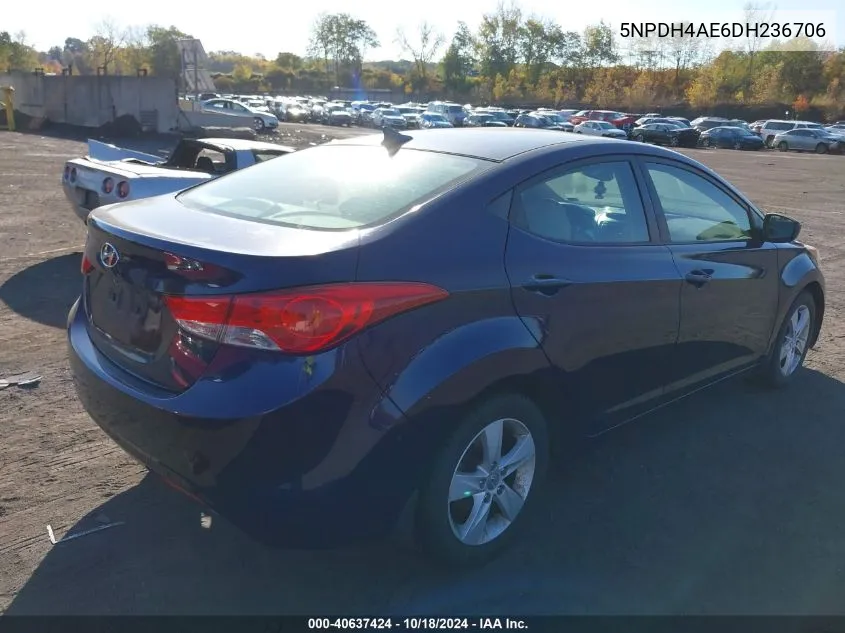 2013 Hyundai Elantra Gls VIN: 5NPDH4AE6DH236706 Lot: 40637424