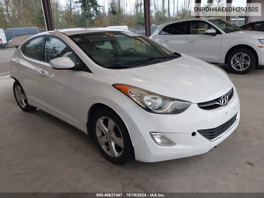 2013 Hyundai Elantra Gls VIN: 5NPDH4AE6DH293505 Lot: 40637447