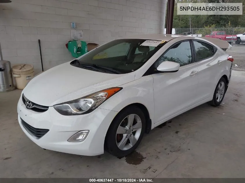 2013 Hyundai Elantra Gls VIN: 5NPDH4AE6DH293505 Lot: 40637447