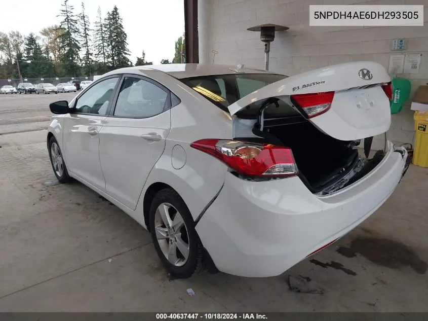 5NPDH4AE6DH293505 2013 Hyundai Elantra Gls