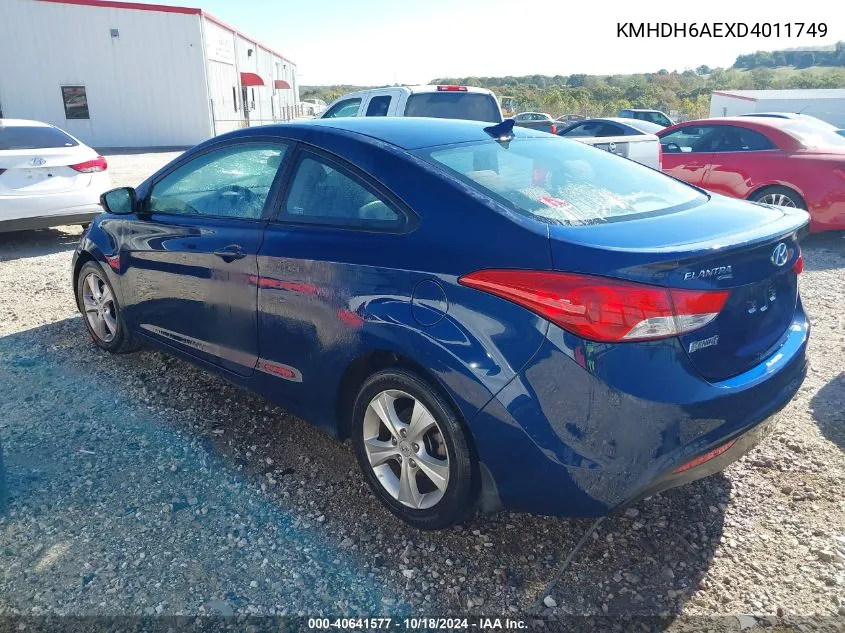 2013 Hyundai Elantra Gs/Se VIN: KMHDH6AEXD4011749 Lot: 40641577