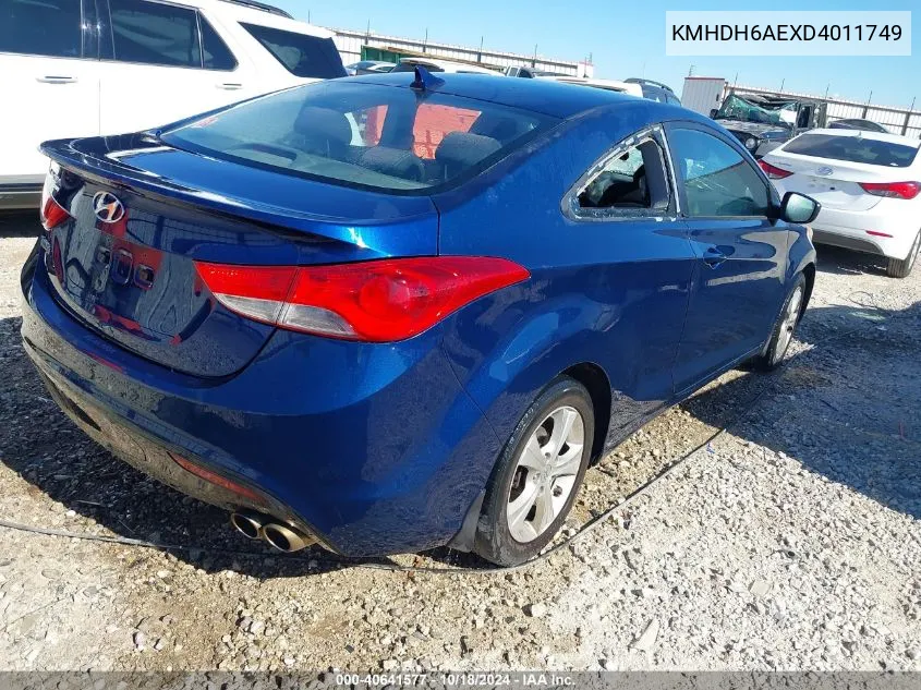 2013 Hyundai Elantra Gs/Se VIN: KMHDH6AEXD4011749 Lot: 40641577