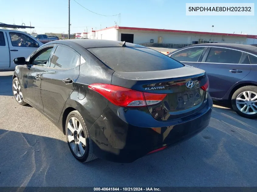 5NPDH4AE8DH202332 2013 Hyundai Elantra Limited