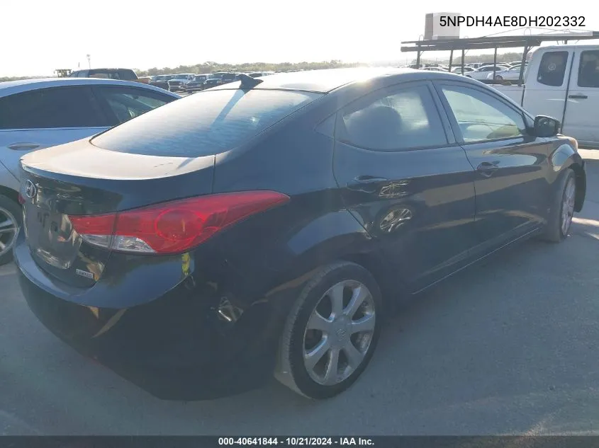 2013 Hyundai Elantra Limited VIN: 5NPDH4AE8DH202332 Lot: 40641844