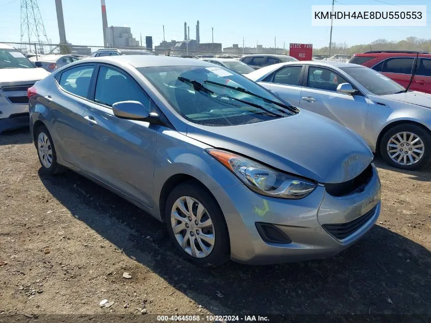 2013 Hyundai Elantra Gls VIN: KMHDH4AE8DU550553 Lot: 40645058