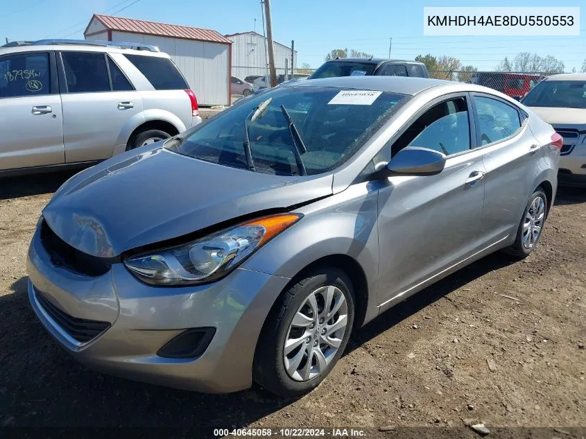 2013 Hyundai Elantra Gls VIN: KMHDH4AE8DU550553 Lot: 40645058