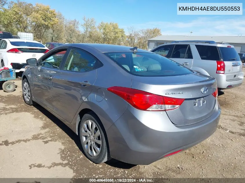 2013 Hyundai Elantra Gls VIN: KMHDH4AE8DU550553 Lot: 40645058