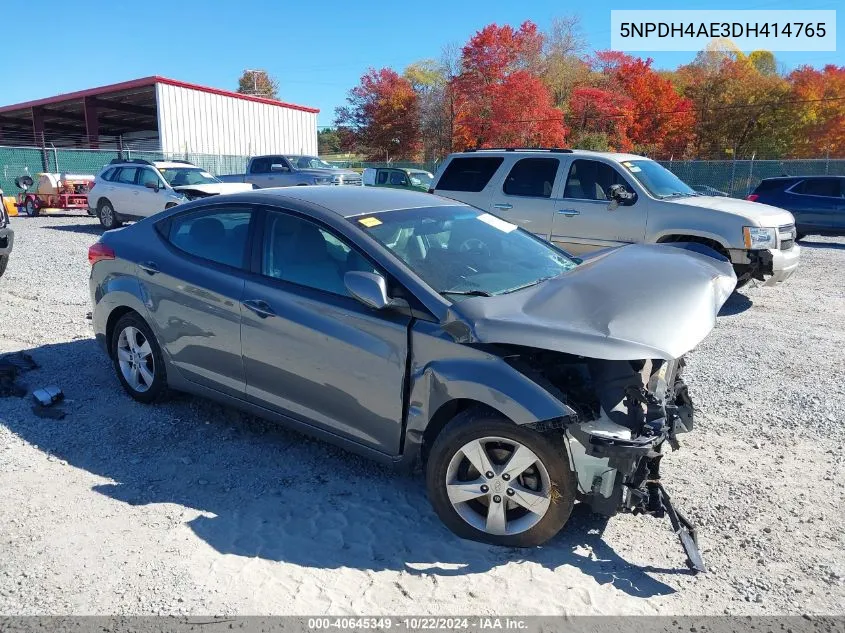 2013 Hyundai Elantra Gls VIN: 5NPDH4AE3DH414765 Lot: 40645349