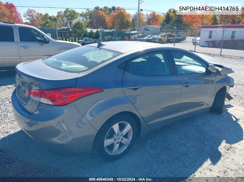 5NPDH4AE3DH414765 2013 Hyundai Elantra Gls